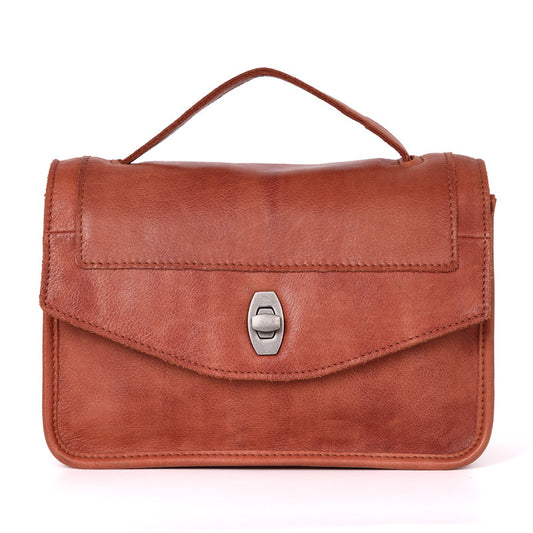 Women’s Genuine Leather Vintage Crossbody Bag, Top Grain Cowhide