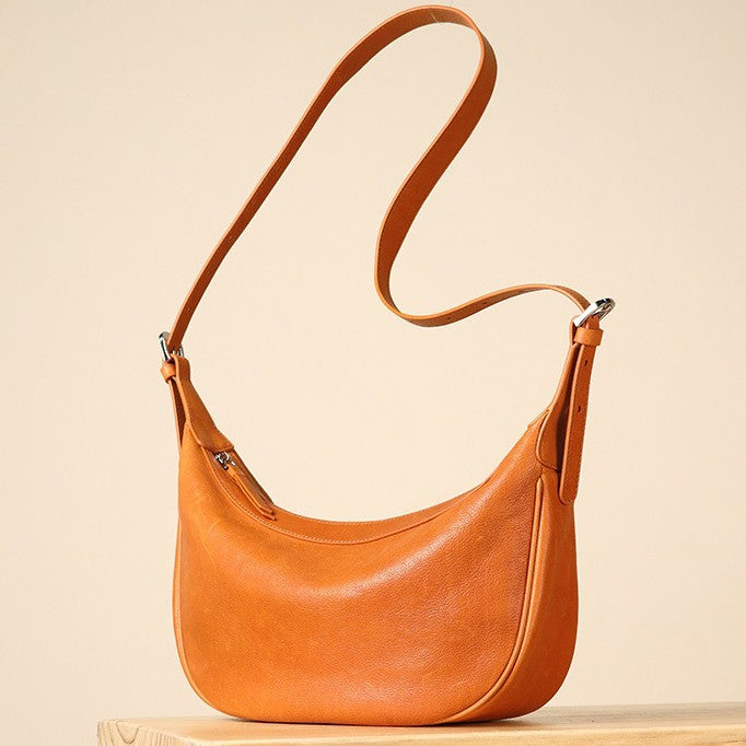 Premium Leather Crescent Bag – Handbag & Shoulder Bag for Women