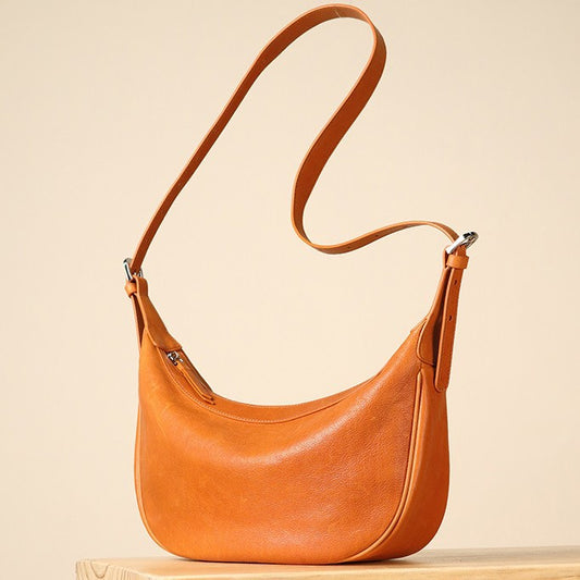 Premium Leather Crescent Bag – Handbag & Shoulder Bag for Women
