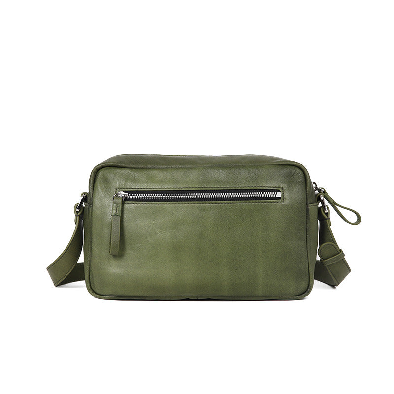 Genuine Leather Box Bag – Women’s Shoulder & Crossbody Bag, Large Capacity