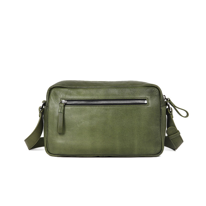 Genuine Leather Box Bag – Women’s Shoulder & Crossbody Bag, Large Capacity