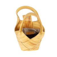 Woven Leather Bucket Bag – Elegant Spring Summer Top Handle Tote
