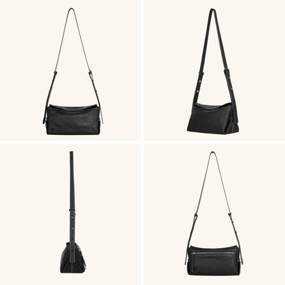 Full Grain Leather Small Crossbody Bag – Adjustable Shoulder & Top Handle