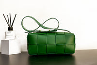 Women’s Woven Leather Waist Bag – Small Crossbody Chest Bag