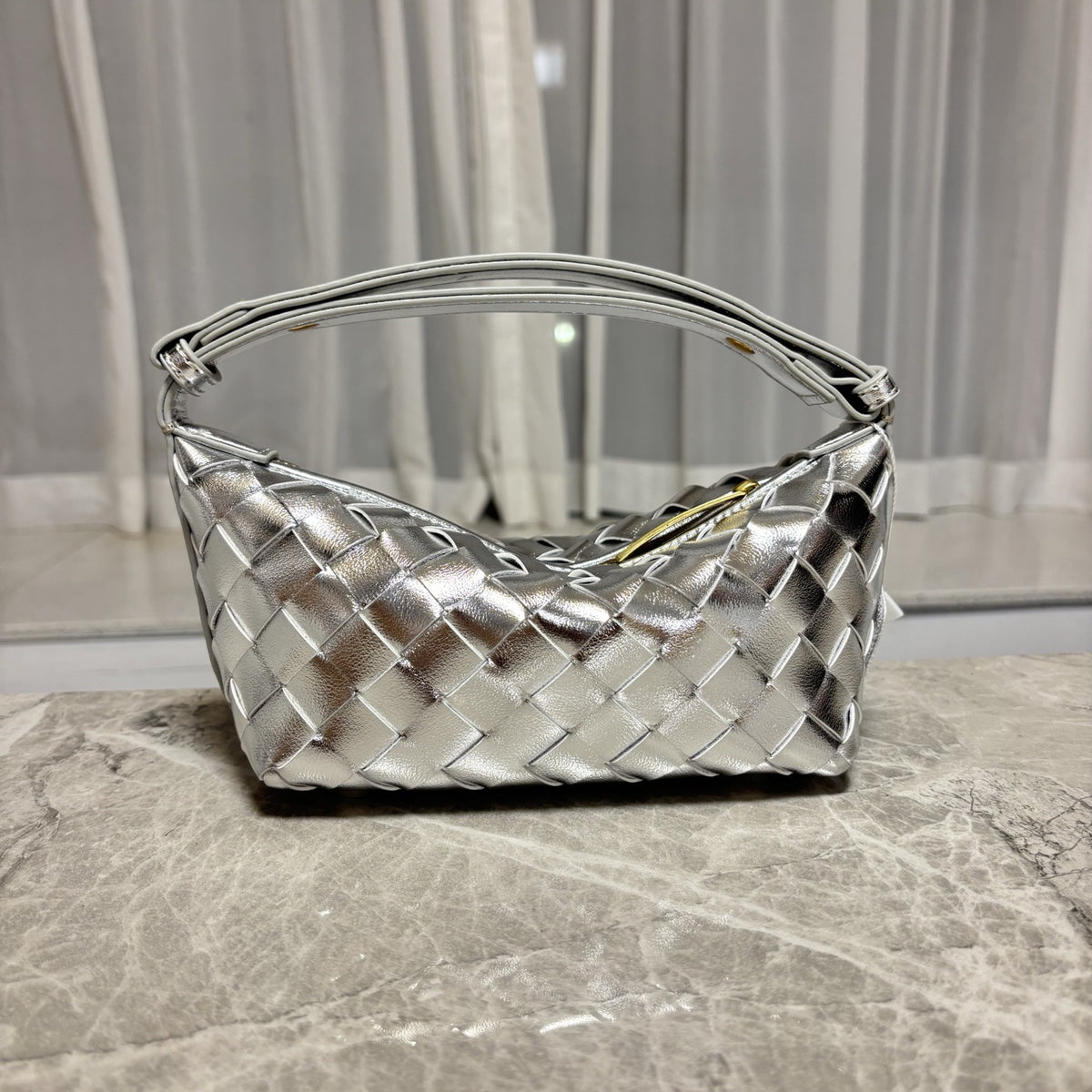 2025春季新款编织真皮手拎饭盒包小众设计简约跨境单肩斜挎女包包