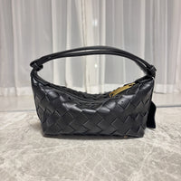 2025春季新款编织真皮手拎饭盒包小众设计简约跨境单肩斜挎女包包