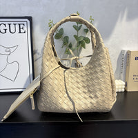Woven Leather Shoulder & Tote Bag