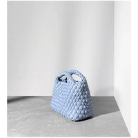 Women’s Leather Mini Woven Bucket Bag – Handbag, Shoulder & Crossbody