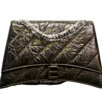 Women’s Quilted Leather Hourglass Bag – Chain Shoulder & Crossbody