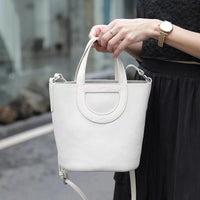 Women’s Genuine Leather Bucket Bag – Large Capacity Shoulder Handbag