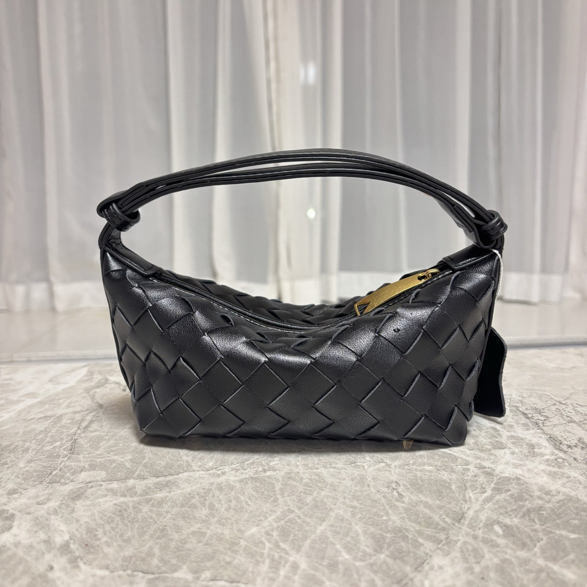 2025春季新款编织真皮手拎饭盒包小众设计简约跨境单肩斜挎女包包