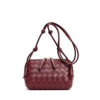 Mini Woven Leather Square Bag – Women Shoulder Crossbody Handbag