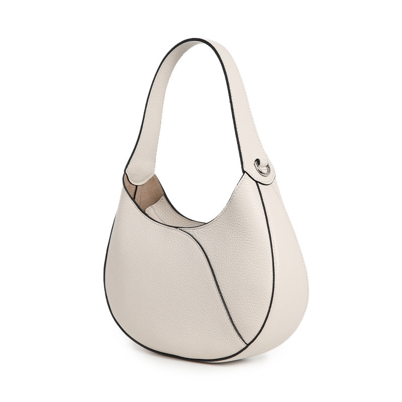 Genuine Leather Crescent Bag – Minimalist Crossbody & Shoulder Bag
