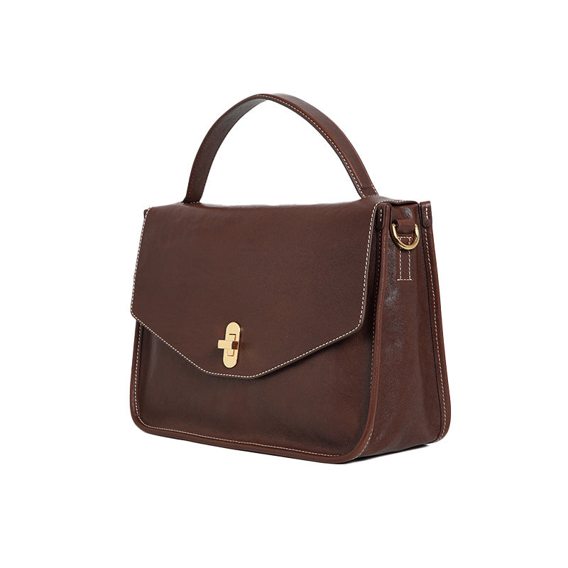 Women’s Leather Vintage Messenger Bag – Handbag & Crossbody