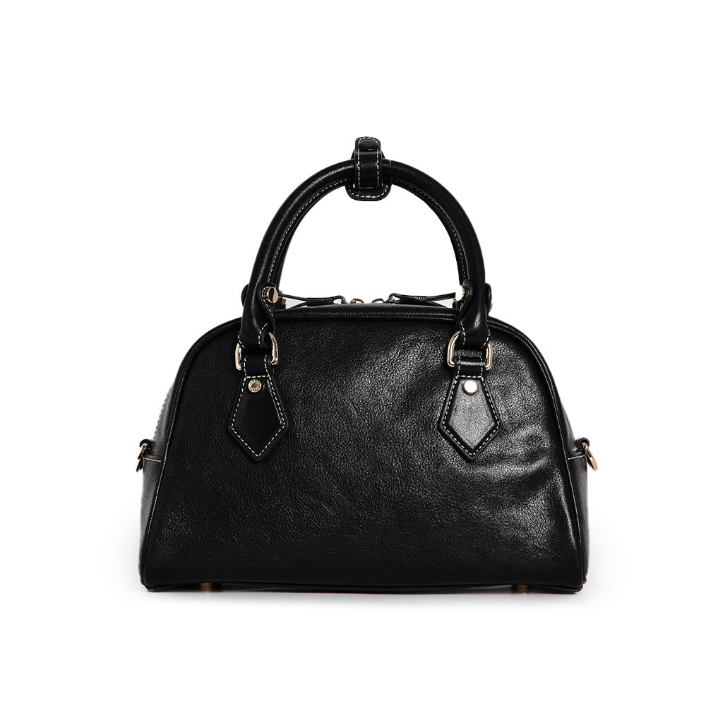 Genuine Leather Handbag – Minimalist Shoulder & Crossbody Bag