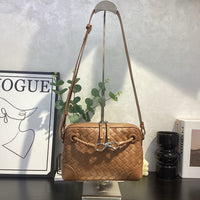 Woven Leather Luxury Handbag Women Crossbody Shoulder Bag