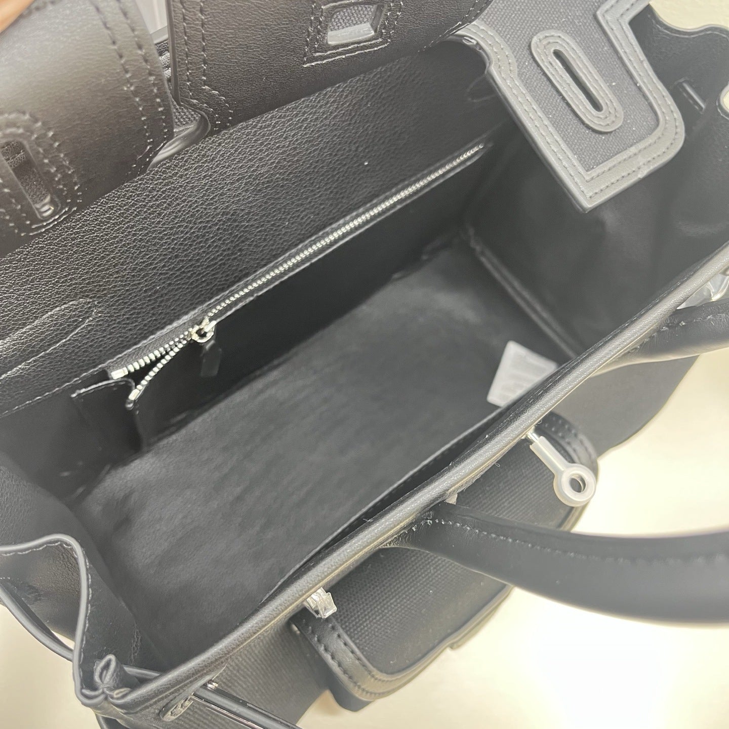 Women’s Canvas & Leather Tote Bag – Structured Crossbody Handbag