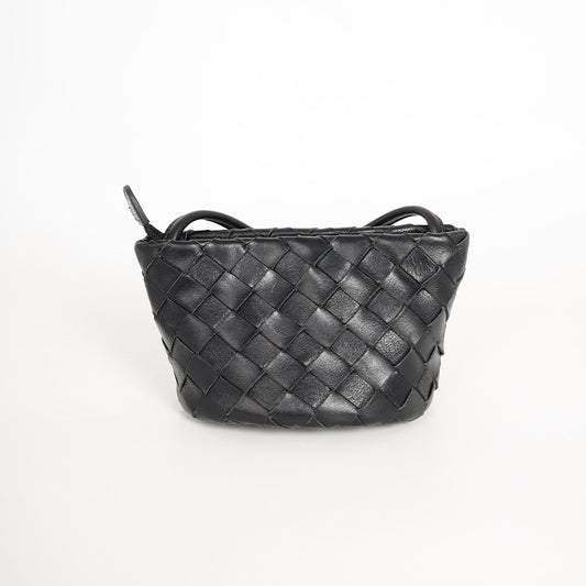 Genuine Leather Shoulder Bag – Woven Small Crossbody Bag