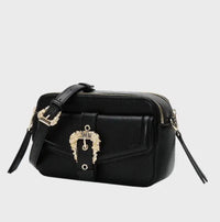 Women’s Genuine Leather Square Crossbody Bag – Minimalist Shoulder Handbag