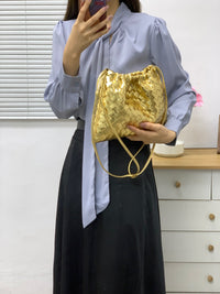 Women’s Drawstring Leather Hobo Bag – Large Capacity Shoulder Handbag