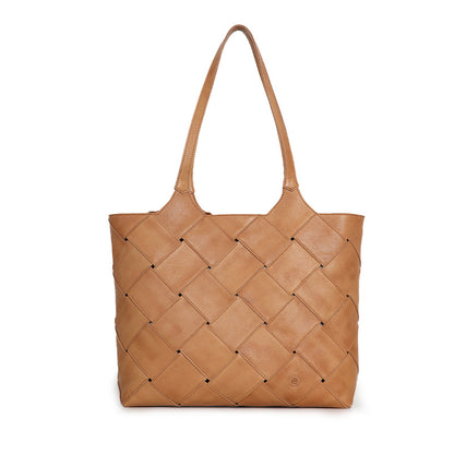 Genuine Leather Tote Bag – Large Capacity Shoulder & Handbag