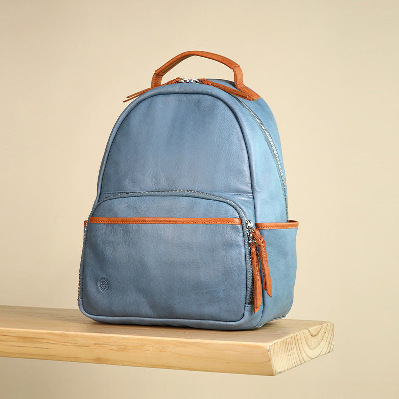 Genuine Leather Backpack – Travel & Laptop Bag