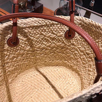 French Woven Straw Tote Bag – Handcrafted Summer Crossbody