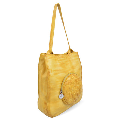 Genuine Leather Tote Bag – Handcrafted Water-Dyed Shoulder & Handbag