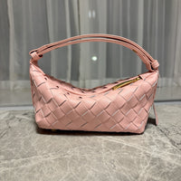 2025春季新款编织真皮手拎饭盒包小众设计简约跨境单肩斜挎女包包