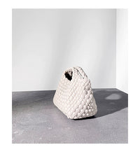 Women’s Leather Mini Woven Bucket Bag – Handbag, Shoulder & Crossbody