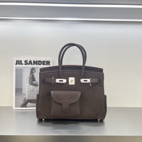 Women’s Canvas & Leather Tote Bag – Structured Crossbody Handbag