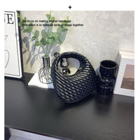 Women’s Woven Leather Round Bag – Handcrafted Handbag & Crossbody