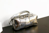 Women’s Woven Leather Waist Bag – Small Crossbody Chest Bag