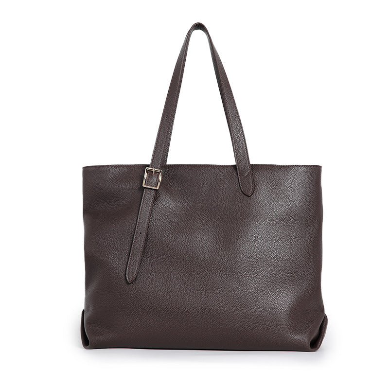 Genuine Leather Shoulder Bag – Large Capacity Women’s Handbag