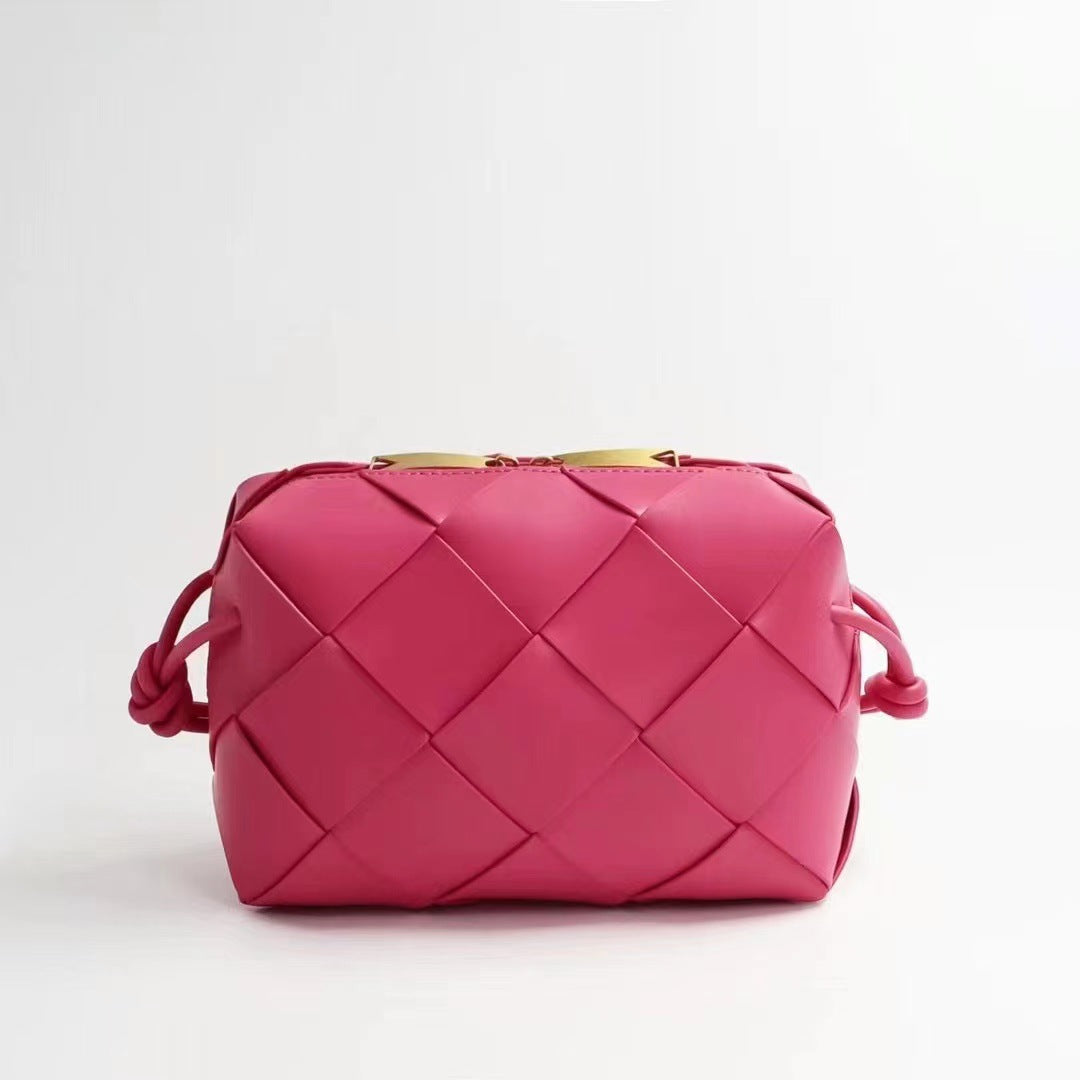 Women’s Quilted Leather Camera Bag – Handbag & Crossbody