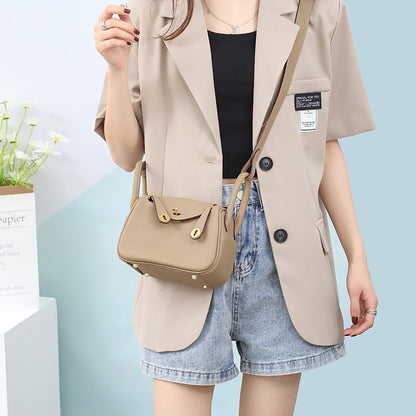 Women’s Top-Grain Leather Crossbody Bag – Soft Minimalist Shoulder Handbag