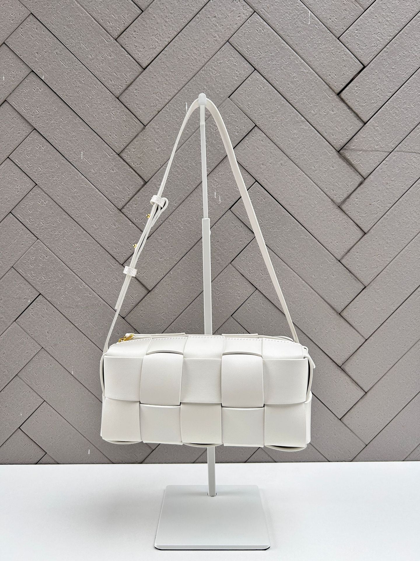 Women’s Leather Woven Mini Pillow Bag – Handbag, Shoulder & Crossbody