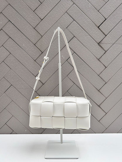 Women’s Leather Woven Mini Pillow Bag – Handbag, Shoulder & Crossbody