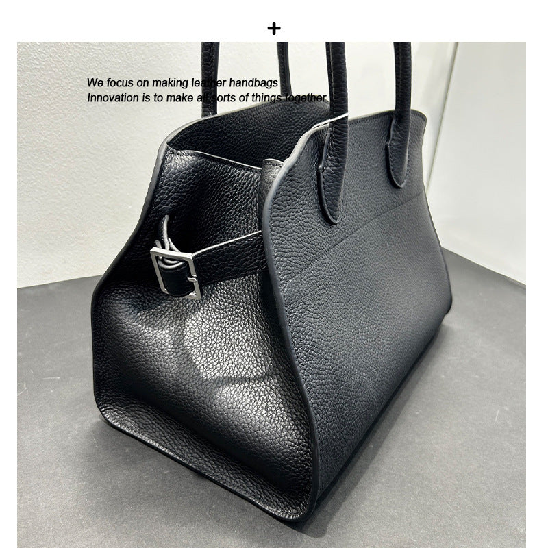 Women’s Lychee Grain Leather Tote – Large Handbag & Bucket Bag