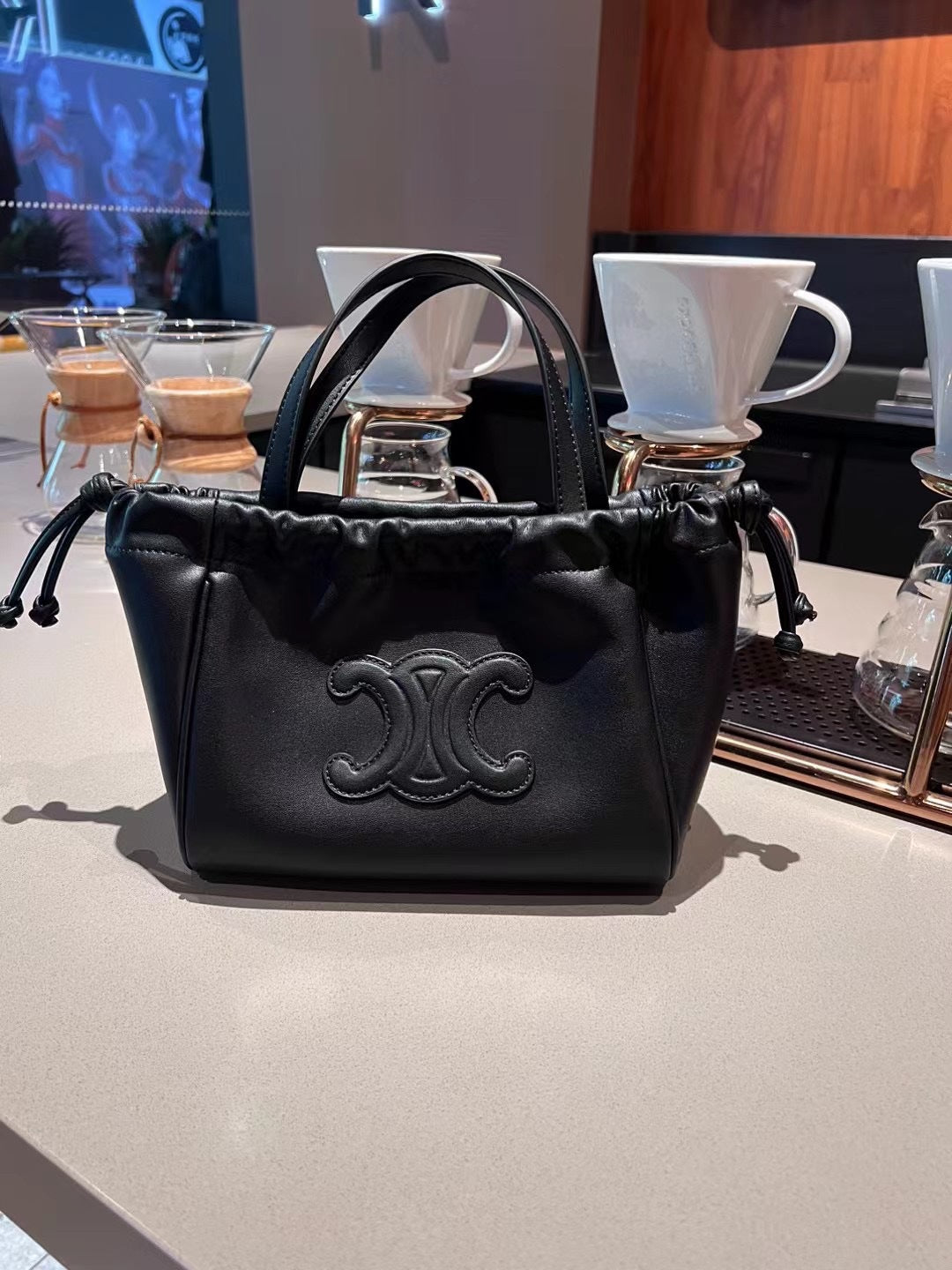 Vintage Cowhide Arch Tote Bag Women Shoulder Handbag Crossbody