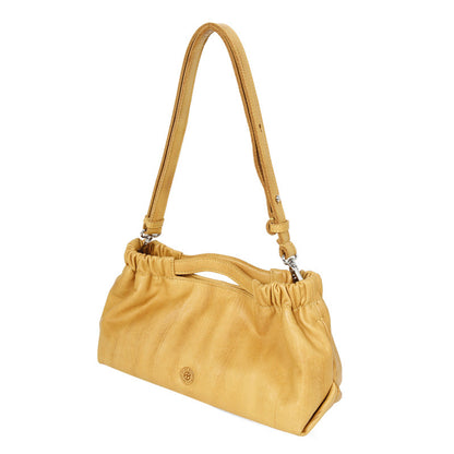 Women’s Full-Grain Leather Shoulder Bag – Cloud Shaped Soft Handbag