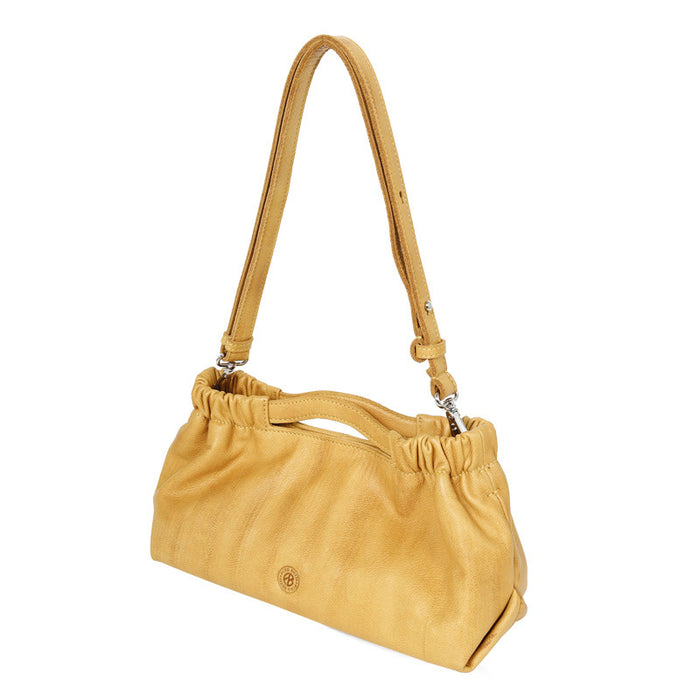 Women’s Full-Grain Leather Shoulder Bag – Cloud Shaped Soft Handbag