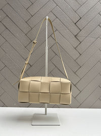 Women’s Leather Woven Mini Pillow Bag – Handbag, Shoulder & Crossbody