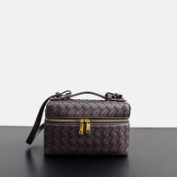 Women’s Woven Leather Handbag – Small Top-Grain Shoulder & Crossbody Bag