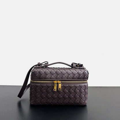 Women’s Woven Leather Handbag – Small Top-Grain Shoulder & Crossbody Bag