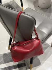 Women’s Red Textured Leather Underarm Bag – Trendy Shoulder & Handbag