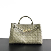 Women’s Woven Genuine Leather Handbag – Cowhide Shoulder Bag