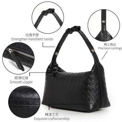 Handmade Sheepskin Shoulder Bag – Woven Elegant Handbag