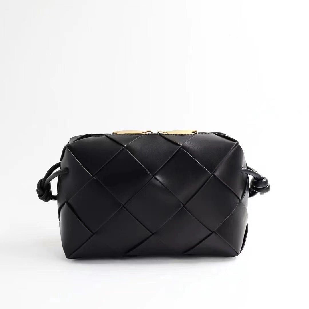 Women’s Quilted Leather Camera Bag – Handbag & Crossbody