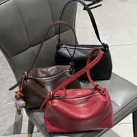 Women’s Red Textured Leather Underarm Bag – Trendy Shoulder & Handbag